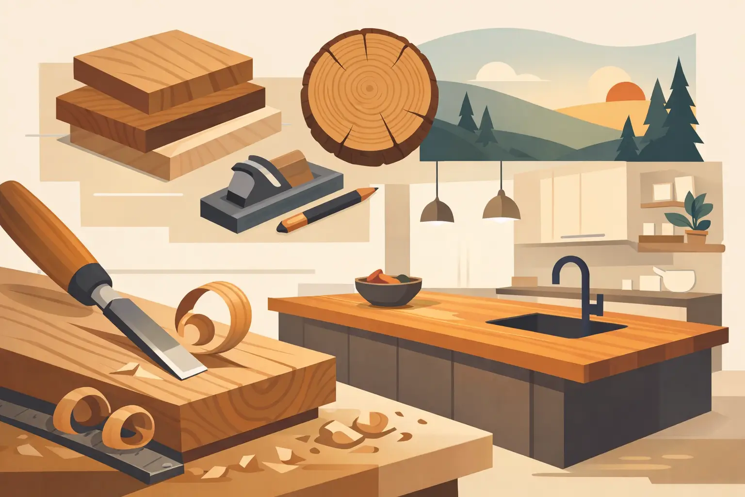 Guide to Custom Wood Countertops