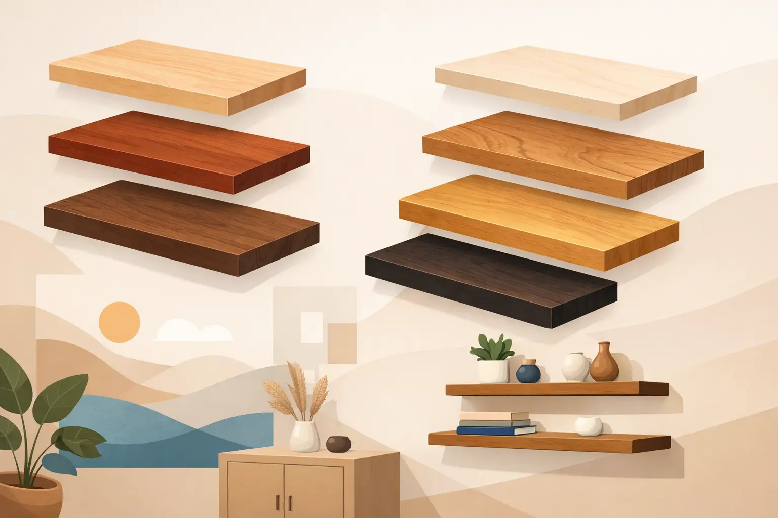 7 Best Woods for Floating Shelves
