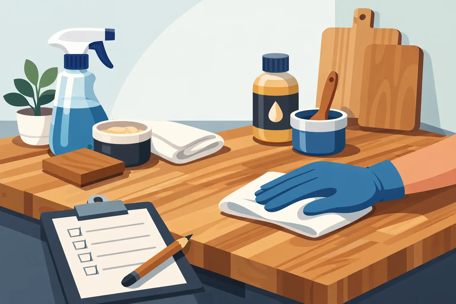 Butcher Block Countertop Maintenance Checklist