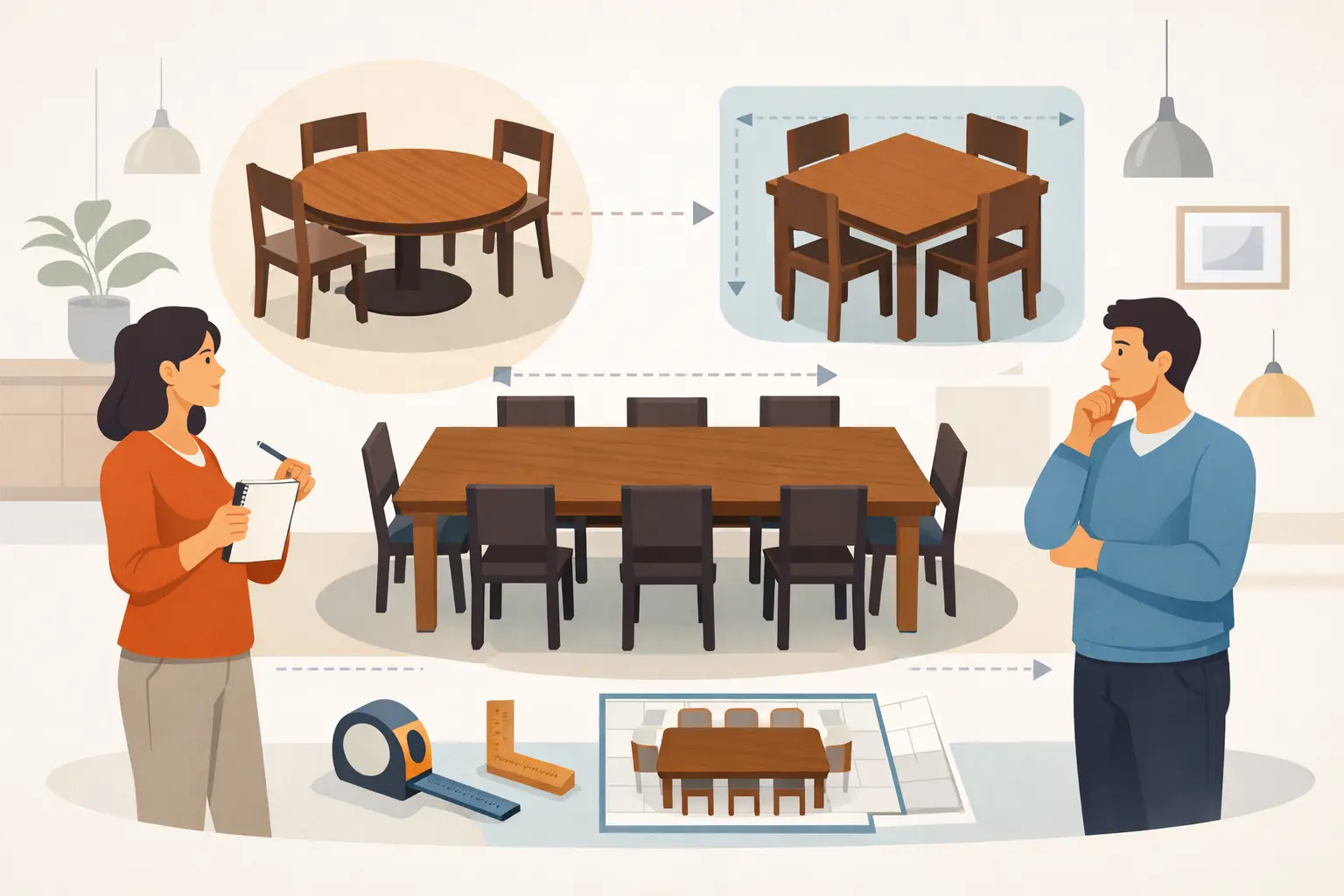 How to Pick Dining Table Size That Fits