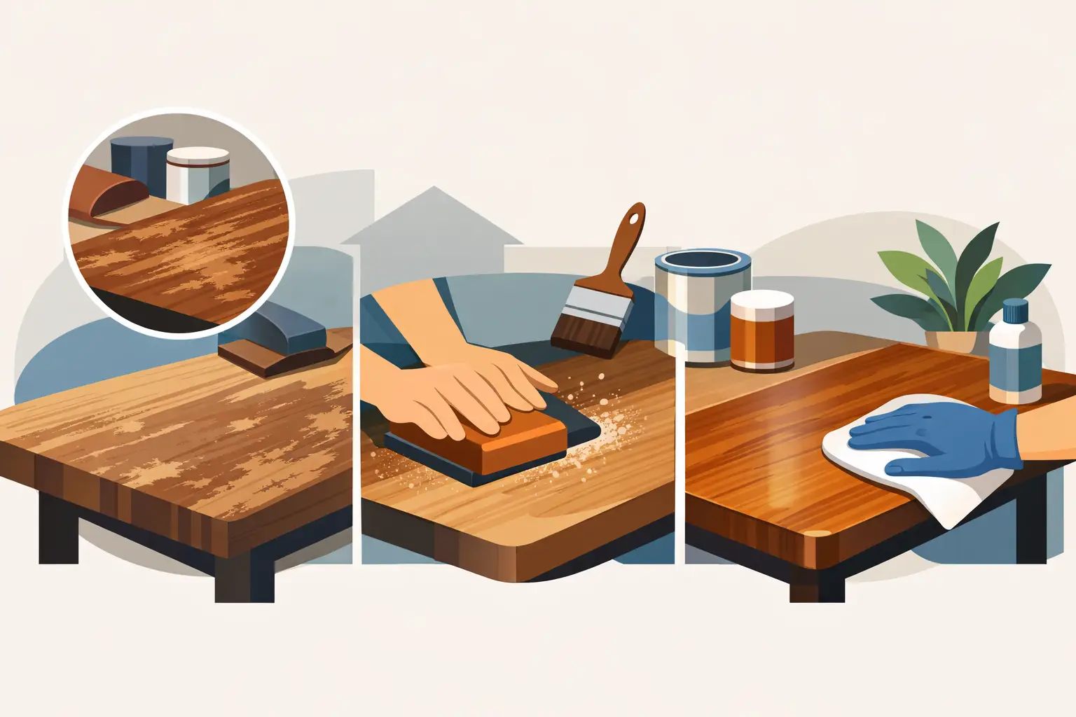 How to Refinish Wood Table Top Right