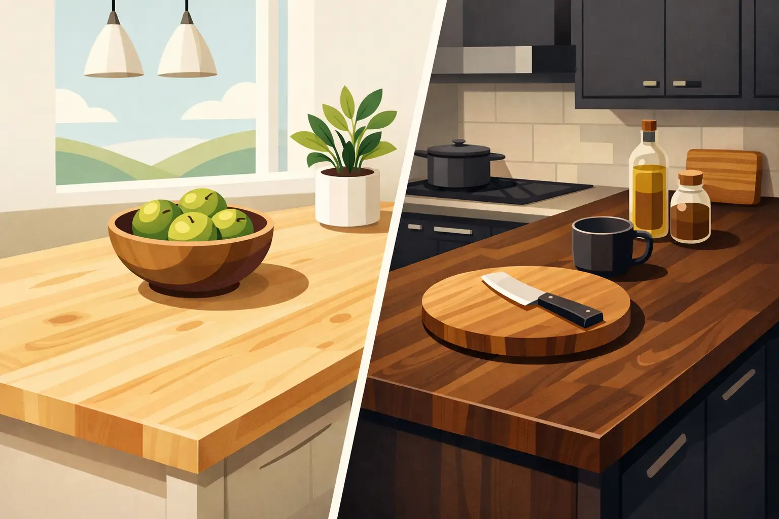 Maple vs Walnut Countertops: Which Fits Best?