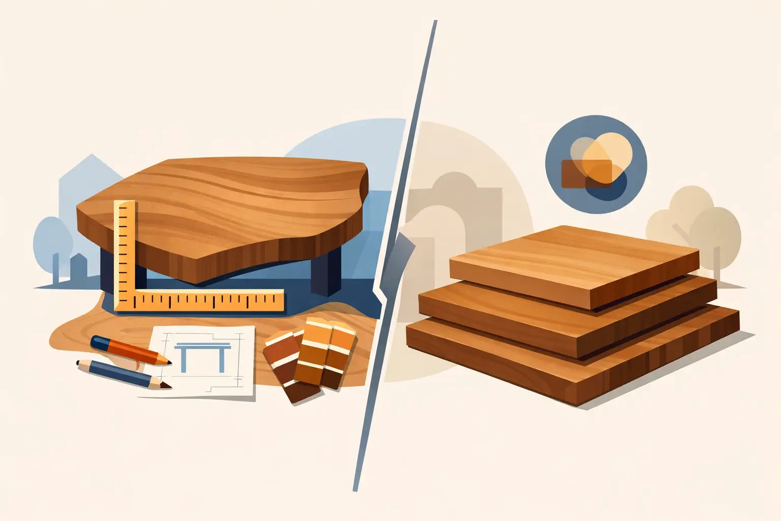 Custom Wood Tops Versus Stock Sizes Compared