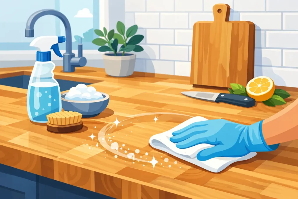 How to Clean Butcher Block Countertops Safely