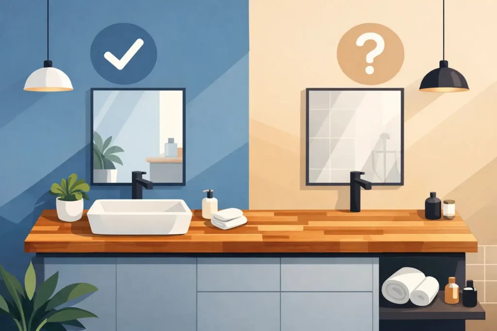 Is a Butcher Block Bathroom Vanity Top Right?