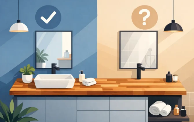 Is a Butcher Block Bathroom Vanity Top Right?