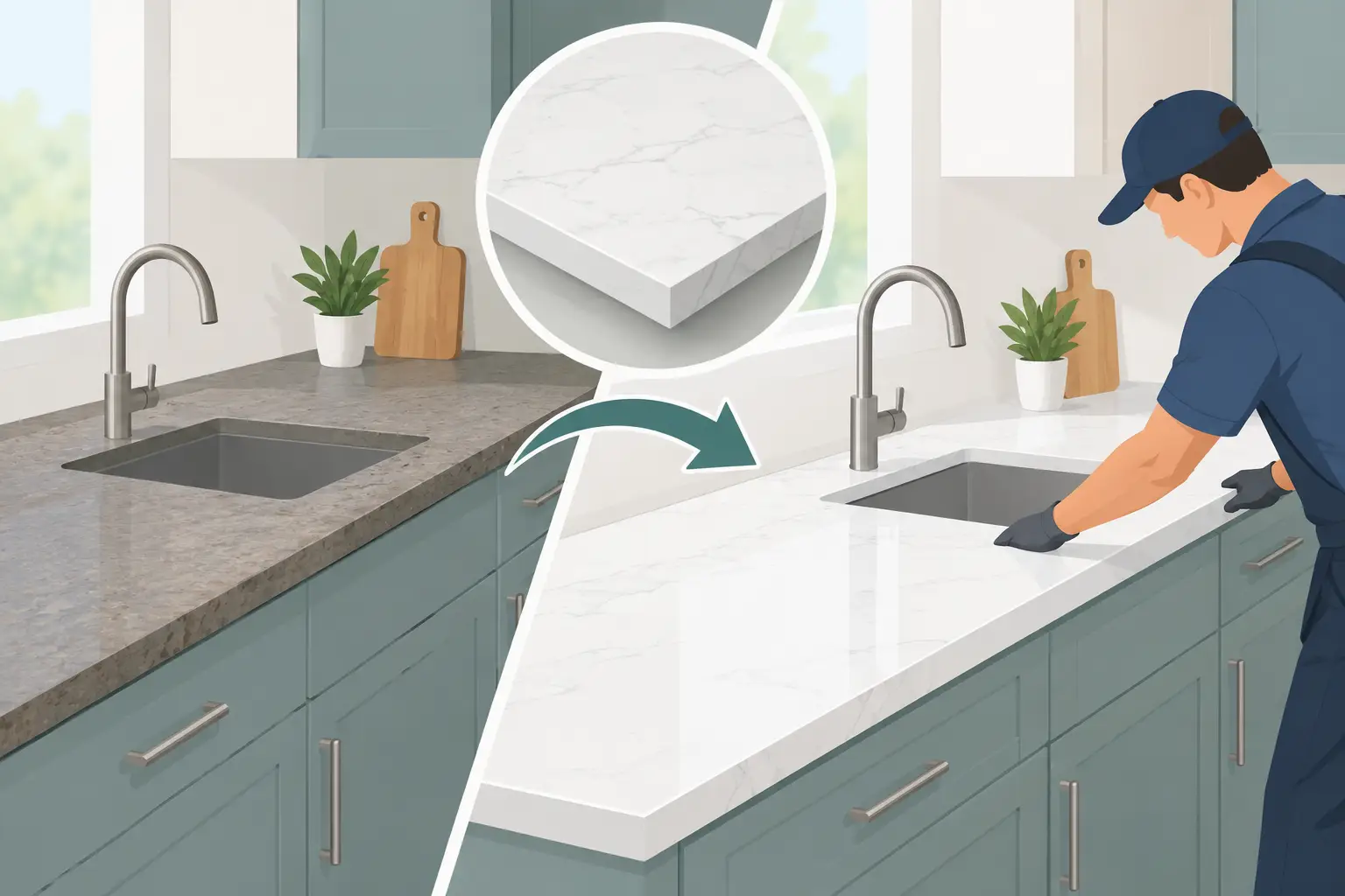 A Countertop Replacement Example That Fits Right