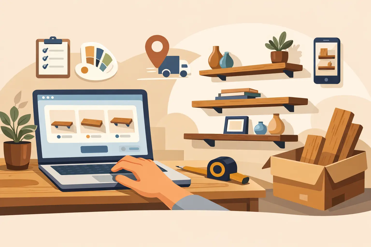 Guide to Ordering Wood Shelves Online for Your Home